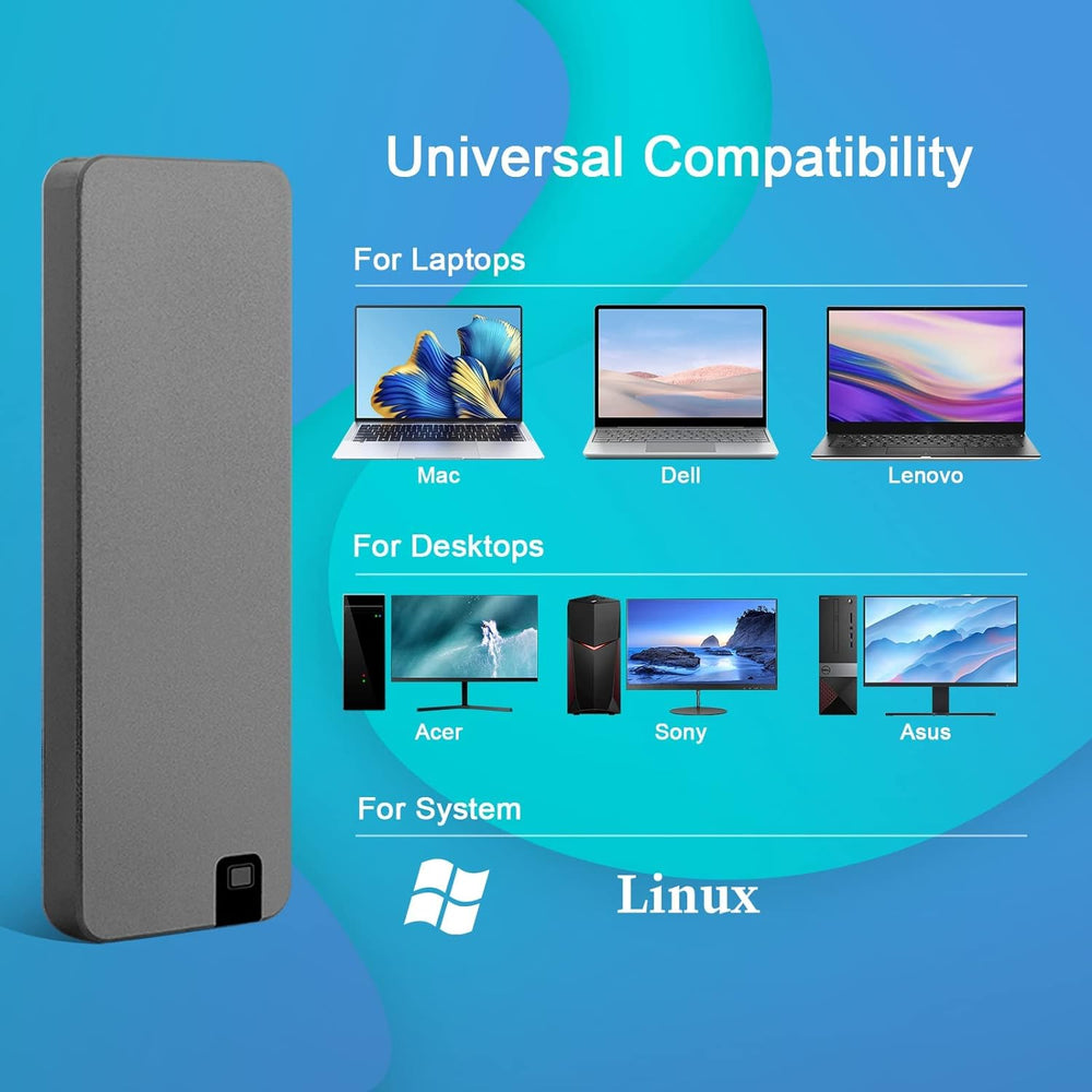 Disque externe – ssd portable type C – norme 3.2 Gen 1 jusqu'à 500 Mo/s ...